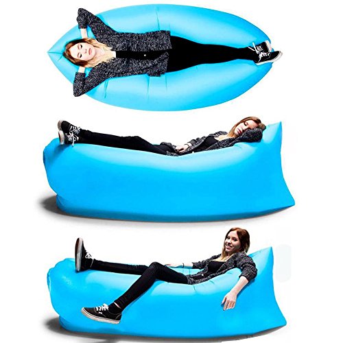 Fast Inflatable Camping Sofa Banana Sleeping Bag Hangout Nylon Lazy Lay