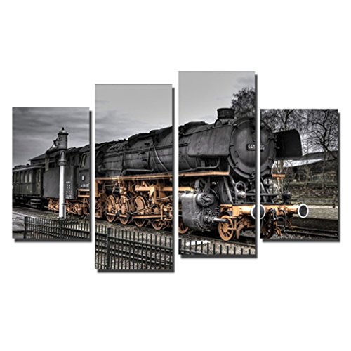 0603097971842 - 4 PANELS, THE CANVAS NO FRAME HIGH QUALITY TREE HOME WALL DECORATION MODERN OIL PAINTING ON CANVAS, CANVAS WALL ART