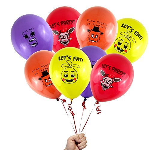 6033443619434 - 12 COUNT FIVE NIGHTS AT FREDDY'S 12 PRINTED LATEX PARTY BALLOONS FNAF SIZE 12 USA