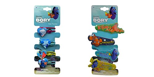 0603526551744 - FINDING DORY HAIR PONY TAILS AND GLITER SNAPS HAIR CLIP BUNDLE (1 SET)