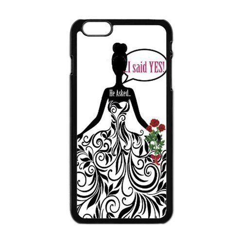 6035558173399 - GENERIC HE ASKED.. I SAID YES! SOON TO BE BRIDE BLACK, WHITE AND RED PROTECTIVE CASE FOR IPHONE 6 PLUS (5.5 INCH)