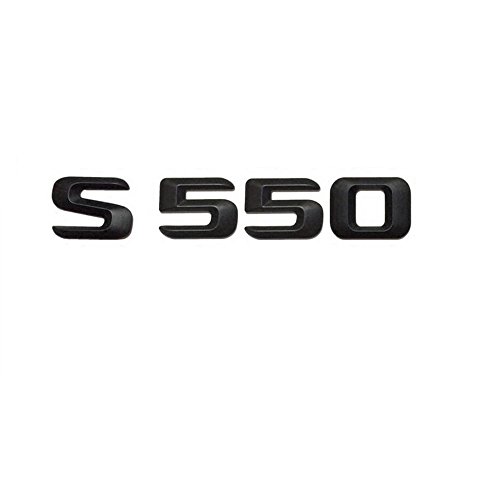 0603658806279 - MATT BLACK  S 550  NUMBER LETTERS CAR TRUNK BADGE EMBLEM DECAL STICKER FOR MERCEDES BENZ S CLASS S550