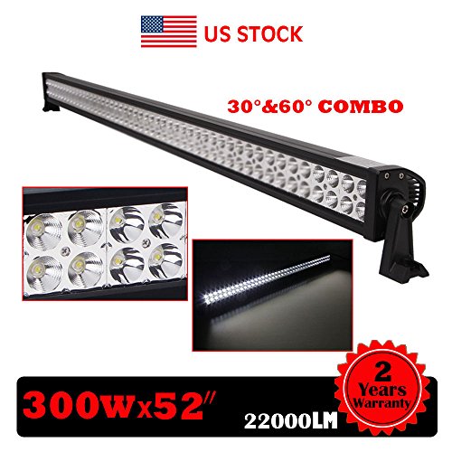 6037581139892 - PME® 52 INCH 300W SPOT FLOOD LED STRAIGHT WORK LIGHT BAR OFF-ROAD DRIVING LAMP FOR CAR JEEP 4WD (300W 52INCH)