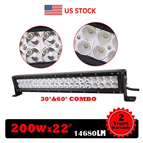 6037581140041 - PME 22 200W LED WORK LIGHT BAR SPOT FLOOD COMBO BEAM LAMP FOR OFF ROAD JEEP 4WD SUV (200W 22INCH)