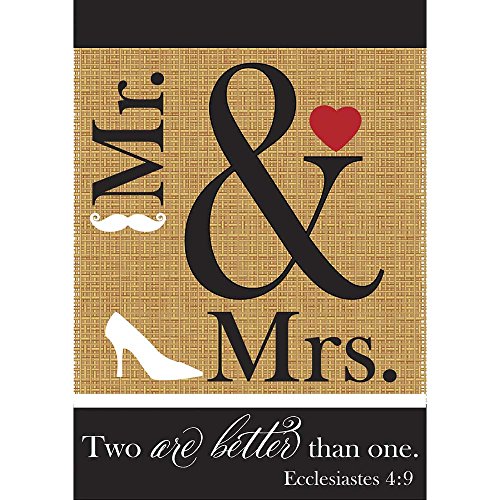 0603799102087 - MR. AND MRS. TWO BETTER THAN ONE ECCLESIASTES 4:9 RECTANGULAR 18 X 13 SMALL GARDEN FLAG