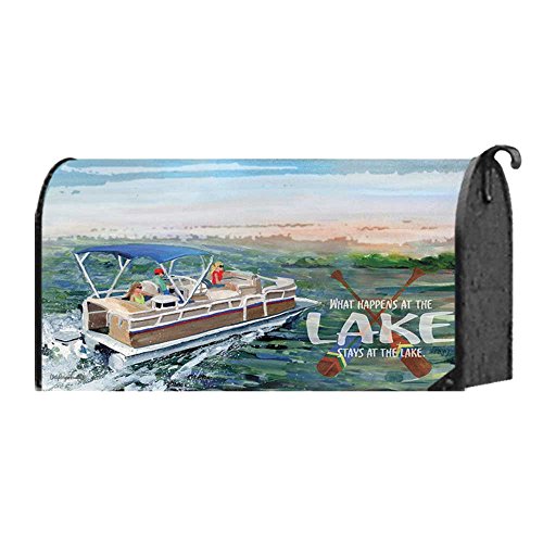 0603799119993 - WHAT HAPPENS AT THE LAKE STAYS AT THE LAKE 22 X 18 STANDARD SIZE MAILBOX COVER