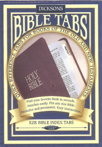 0603799160100 - DICKSONS BIBLE INDEX TABS - CATHOLIC, GOLD, EZR