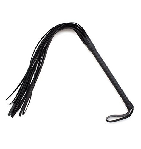 0603803823212 - SOFT COTTON BLACK WITH 1 LEATHER WHIP (BLACK WHIPS)