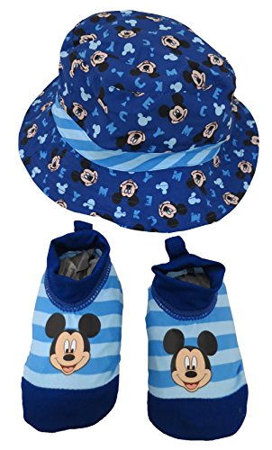6039056186189 - DISNEY MICKEY MOUSE SUNNY FUN SWIM HAT AND SWIM BOOTIES 0-12 MONTHS