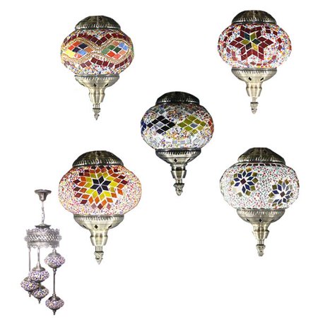 0604310025618 - MOSAIC LAMPS, TURKISH LAMP, MOROCCAN LAMPS, CHANDELIERS, PENDANT LIGHTS, HANGING LAMPS, LIVING ROOM DECOR, BOHEMIAN STYLE, HOME FURNISHINGS, RESTAURANT DECORATION