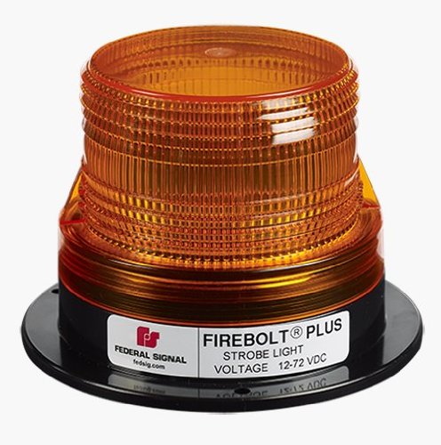 0604586706808 - FEDERAL SIGNAL 220200-02 FIREBOLT PLUS STROBE BEACON, CLASS 3, PERMANENT MOUNT WITH AMBER DOME