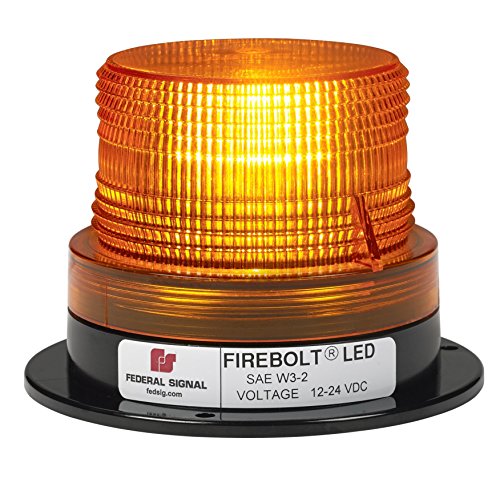 0604586778430 - FEDERAL SIGNAL 220260-02 FIREBOLT LED BEACON, CLASS 2, MAGNET MOUNT WITH CIGARETTE PLUG AND AMBER DOME