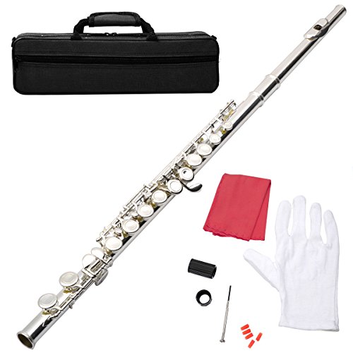 0604776577379 - GENERIC QY*US4*160215*2808 *8**1260** STUDENT C FLUTE NEW SIL SILVER SCHOOL BAND BRAND N BRAND NEW OOL BAN W/KIT CASE GLOVES GLOVES W/KIT CASE GLOVES W/KIT CASE GLOVES