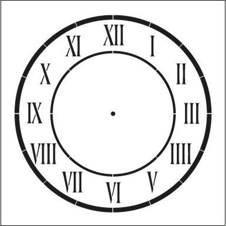 0605349478628 - D’ANJOU CLOCK STENCIL BY STUDIOR12 | ROMAN NUMERAL CLOCK FACE ART - MEDIUM 9 X 9-INCH REUSABLE MYLAR TEMPLATE | PAINTING, CHALK, MIXED MEDIA | USE FOR CRAFTING, DIY HOME DECOR - STCL510_03