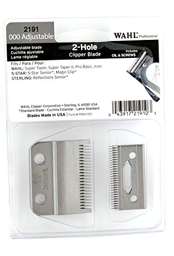 0605349671791 - WAHL 2191 ADJUSTABLE BLADE 2 HOLE CLIPPER BLADE INCLUDE OIL AND SCREWS