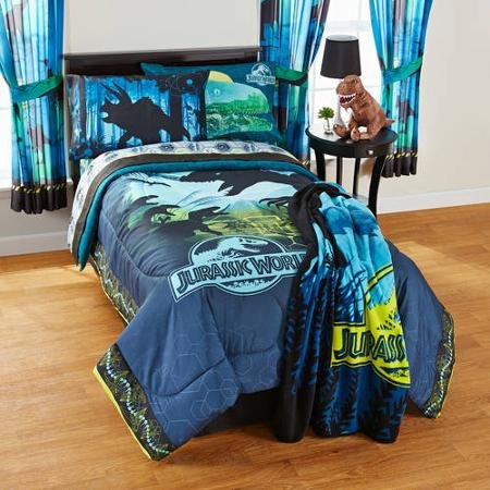 0605388030757 - JURASSIC WORLD 4PC TWIN COMFORTER AND SHEET SET BEDDING COLLECTION