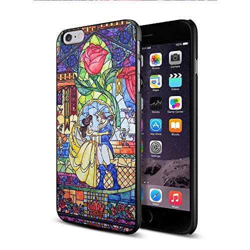 6057179179291 - BEAUTY AND THE BEAST STAINED GLASS FOR IPHONE AND SAMSUNG GALAXY CASE (IPHONE 6PLUS BLACK)