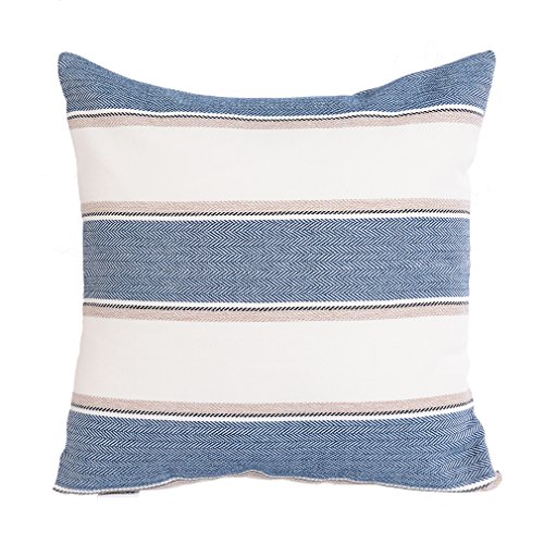 0605757796802 - GENERIC 1 PCS COTTON AND LINEN STRIPE HOLD PILLOW CASE, OFFICE CHAIR PILLOWCASE,18X18INCHES (COLOR2)