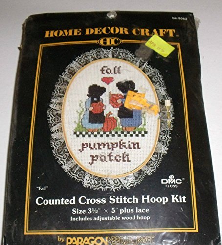 0605930603668 - PARAGON HOME DECOR CRAFT - AMISH GIRLS FALL PUMPKIN PATCH COUNTED CROSS STITCH