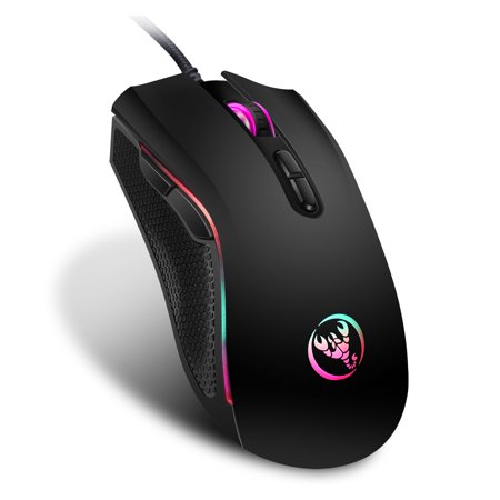 0606098902143 - TSV GAMING MOUSE WIRED, 7 BUTTONS, RGB BACKLIT, 3200 DPI ADJUSTABLE, COMFORTABLE GRIP ERGONOMIC OPTICAL PC COMPUTER GAMING MICE WITH FIRE BUTTON