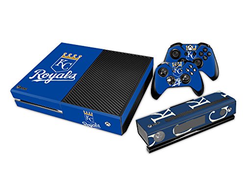 6064148062768 - KANSAS ROYALS STICKER SKIN SET FOR MICROSOFT XBOX ONE CONSOLE+CONTROLLERS