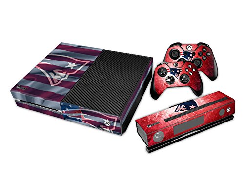 6064148063215 - NEW ENGLAND PATRIOTS STICKER SKIN FOR MICROSOFT XBOX ONE CONSOLE+CONTROLLERS