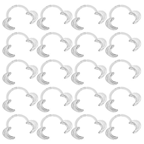 0606462902342 - EZGO 20 PIECES (SIZE S) C-SHAPE TEETH WHITENING CHEEK RETRACTOR, AUTOCLAVABLE DENTAL MOUTH OPENER, DISPOSABLE DENTAL LIP CHEEK RETRACTOR FOR MOUTHGUARD CHALLENGE GAME