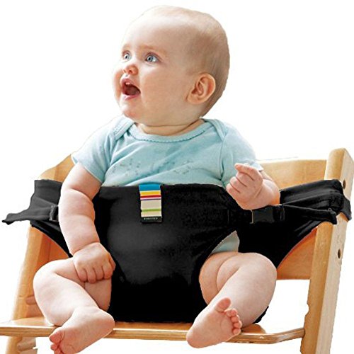 6066041667132 - 5 COLORS BABY EATING BABY CHILD SEAT BELT PORTABLE BABY CHAIR CONVENIENT DINING FOR BABY (BLACK)