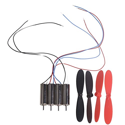 0606825163601 - 4PCS DC 3.7V 720 7*20 MM HELICOPTER CORELESS DC MOTOR MINI GREAT TORQUE 45000 RPM WITH PROPELLER