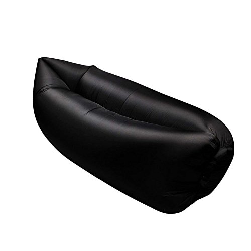 0606993971664 - OUTDOOR INFLATABLE HANGOUT COMPRESSION FABRIC PORTABLE LOUNGER AIR BAG FOR CAMPING, BEACH COUCH SOFA, DREAM CHAIR, OUTDOOR BBQ , POOL PARTY, CAMPING, SLEEPING AIR BED (BLACK)