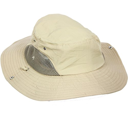 0607052996369 - WE LOVE THE OUTDOORS BOONIE HAT - PERFECT FOR SUN, HIKING, FISHING OR BEACH - HIGH UPF PROTECTION - WIDE VISOR IDEAL FOR SUMMER - MESH PANELS KEEP HEAD COOL STRETCH FIT, LARGE, SAND