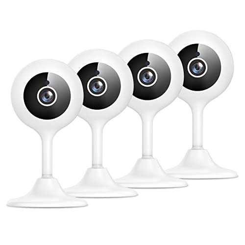 0607469642552 - WIFI SECURITY CAMERA INDOOR 4PCS, 2.4GHZ 1080P SMART ALEXA CAMERA, BABY MONITOR PET CAMERA WITH PHONE APP, WIRELESS CAMERA FOR HOME SECURITY WITH NIGHT VISION/MOTION DETECTION/TWO-WAY AUDIO