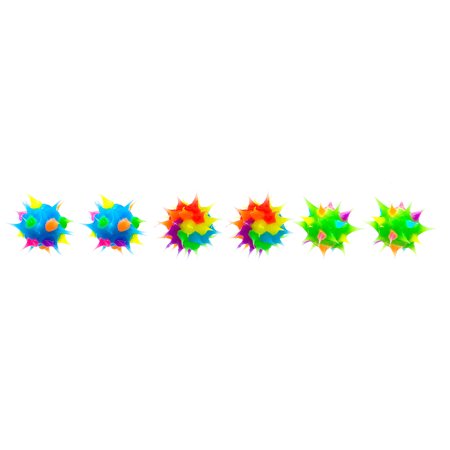 0607476093828 - SPIKEEZ TRIO SPIKY SILICONE MULTI STUDS 10MM (BLUE,MULTICOLOR,GREEN)