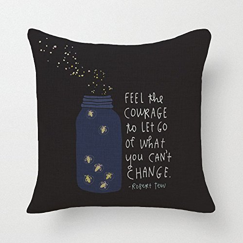 6076352612592 - FEEL THE COURAGE TO LET GO OF WHAT YOU CAN'T CHANGE THROW PILLOW CASE 18 X 18 (ONE SIDE)-BY MY STAR MARKET