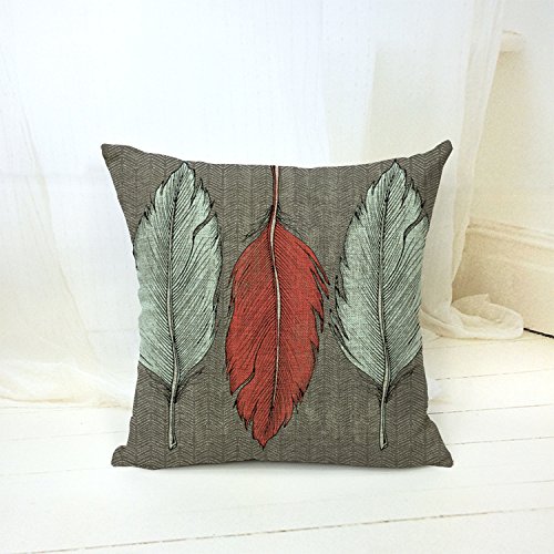 6076352617320 - NEWLY DESIGNED SOFT CAR CUSHION COVER 18 X 18 (ONE SIDE) PRETTY FEATHERS BACKGROUND-BY MY STAR MARKET