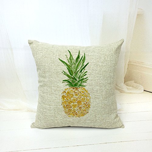 6076352617788 - PINEAPPLE THEME COMFORTABLE THROW PILLOW COVER 18 X 18 (ONE SIDE)-BY MY STAR MARKET