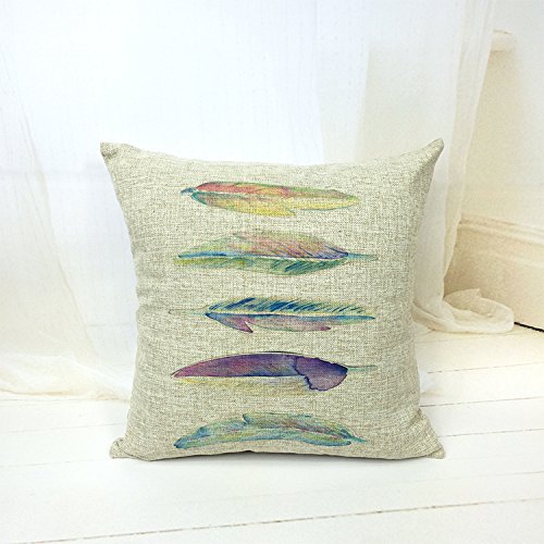 6076352620948 - NEWLY DESIGNED SOFT CUSHION COVER 18 X 18 (ONE SIDE) FEATHER BACKGROUND-BY MY STAR MARKET