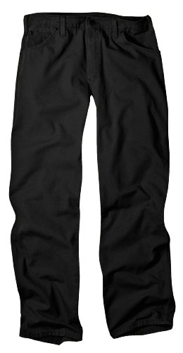 0607645025490 - DICKIES MEN'S RELAXED FIT DUCK JEAN, BLACK, 42X32