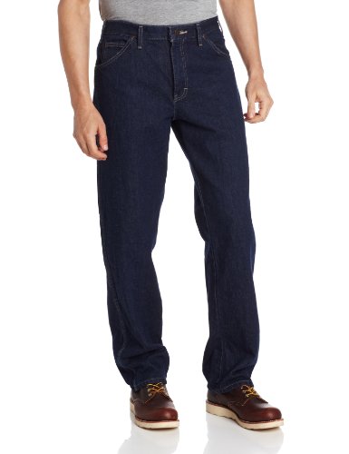 0607645364964 - DICKIES MEN'S BIG WASHED RELAXED FIT CARPENTER JEAN, INDIGO BLUE, 46X32