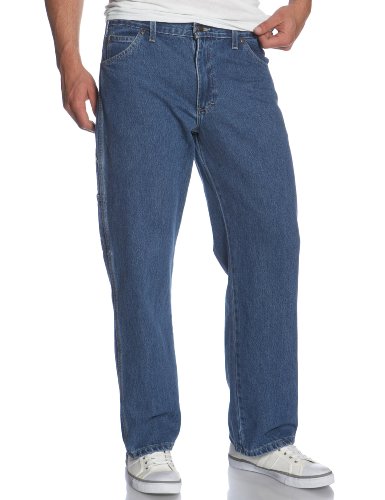0607645491448 - DICKIES MEN'S LOOSE FIT CARPENTER JEAN, STONE WASHED, 34X32