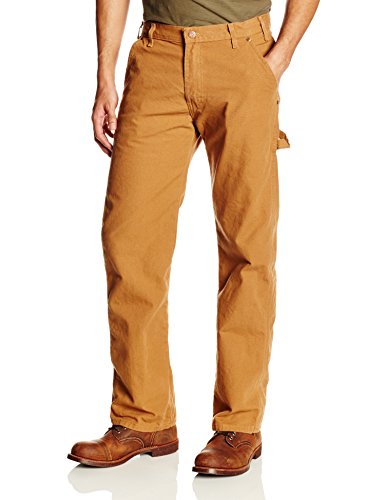0607645735573 - DICKIES MEN'S RELAXED STRAIGHT FIT CARPENTER JEAN, BROWN DUCK, 34X32