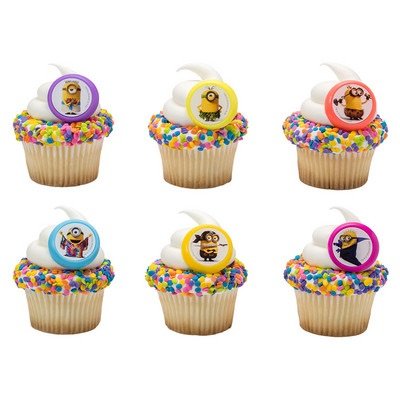 0607772054776 - DESPICABLE ME MINIONS EVOLUTION CUPCAKE RINGS - 24 PC