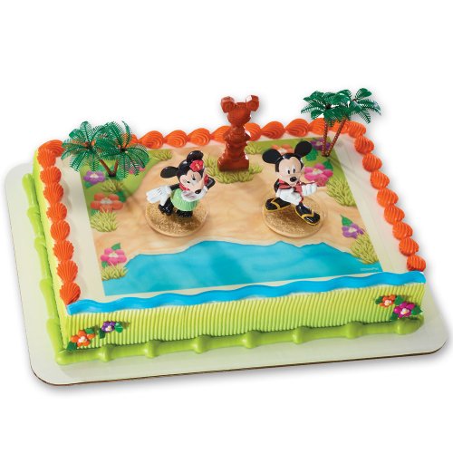 0607772150157 - MICKEY MOUSE AND FRIENDS LUAU PARTY DECOSET CAKE DECORATION