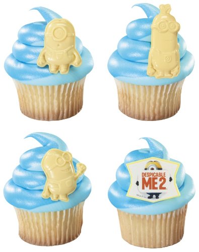 0607772179103 - DESPICABLE ME 2 MINION CUPCAKE RINGS - 12 CT