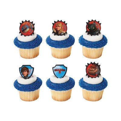 0607772180826 - HOW TO TRAIN YOUR DRAGON - HICCUP & FRIENDS CUPCAKE RINGS - 24 PCS