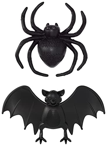 0607772240704 - DECOPAC SPOOKY SPIDER & BAT HALLOWEEN CAKE DECORATIONS, 12 PACK EXTRA LARGE FOOD SAFE CAKE TOPPERS FOR SPOOKY TREATS AND PARTIES