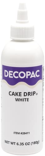 0607772284111 - DECOPAC CAKE DRIP, WHITE COLOR, VANILLA FLAVOR, MAT LIKE CHOCOLATE, 6.35 OZ