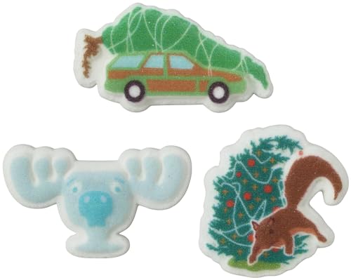 0607772290341 - SUGAR DEC-ONS® NATIONAL LAMPOONS CHRISTMAS VACATION SUGAR CAKE DECORATIONS, READY TO USE EDIBLE CUPCAKE TOPPERS, 126 SHAPED DECORATIONS