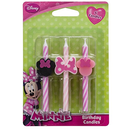 0607772368606 - DISNEY MINNIE MOUSE CAKE CANDLES - 6 PC