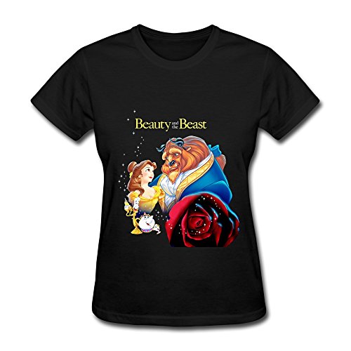 6078625583400 - FC WE LOVE BEAUTY AND THE BEAST T SHIRT FOR WOMEN BLACK XXL